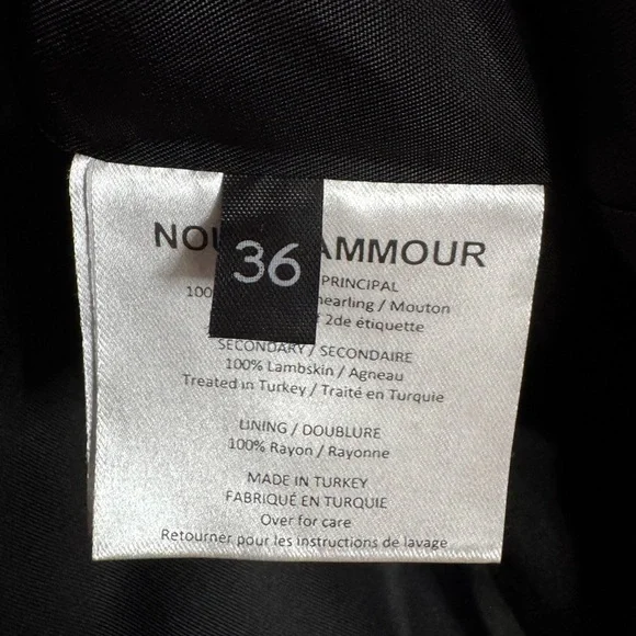 NWT Nour Hammour Aimée Shearling Fur Coat in Crimson/Oxblood red